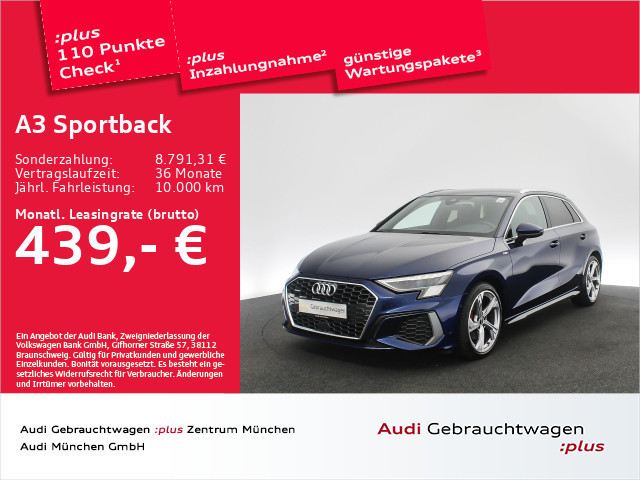 Audi A3 Sportback Quattro S-Line S-Tronic 40 TDI