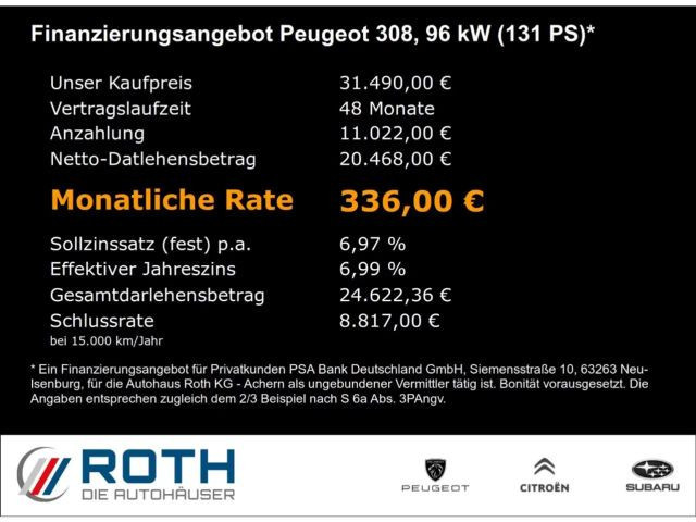 Peugeot 308 GT-Line PureTech SW EAT8