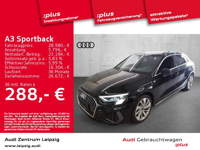 Audi A3 Sportback S-Line S-Tronic 40 TFSI