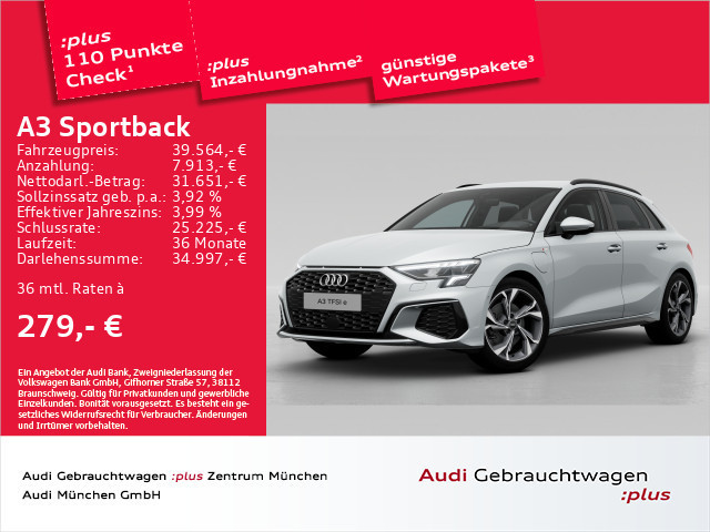 Audi A3 Sportback S-Line S-Tronic 40 TFSI