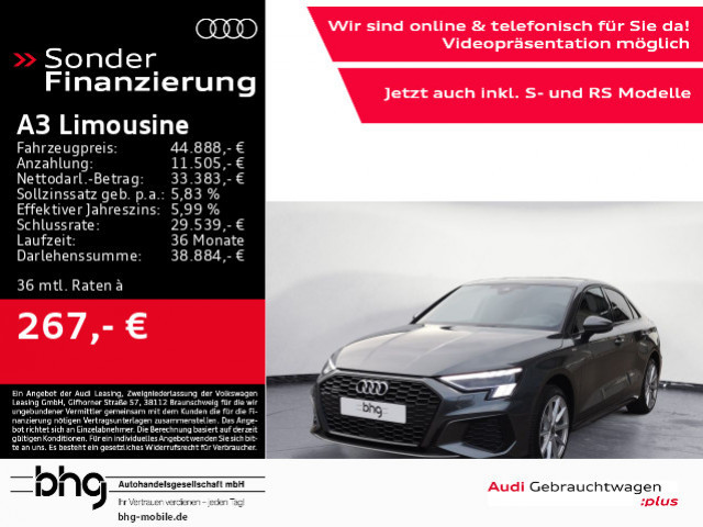 Audi A3 Sedan Quattro S-Line S-Tronic 40 TFSI