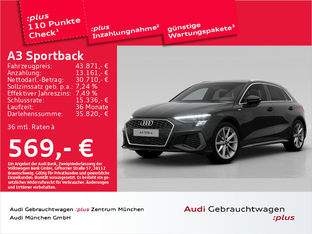 Audi A3 Sportback S-Line S-Tronic 40 TFSI