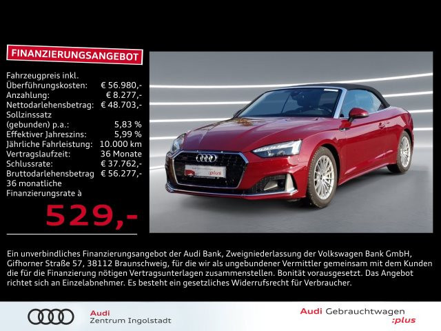 Audi A5 Cabriolet Quattro S-Tronic 40 TDI