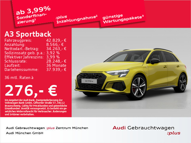 Audi A3 Sportback S-Line S-Tronic Hybride 45 TFSI