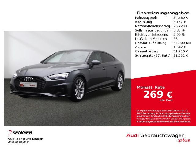 Audi A5 Sportback S-Line S-Tronic 35 TFSI