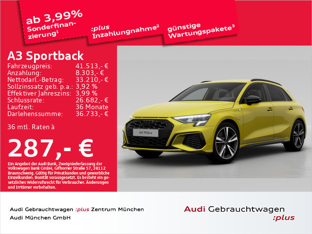 Audi A3 Sportback S-Line S-Tronic Hybride 45 TFSI