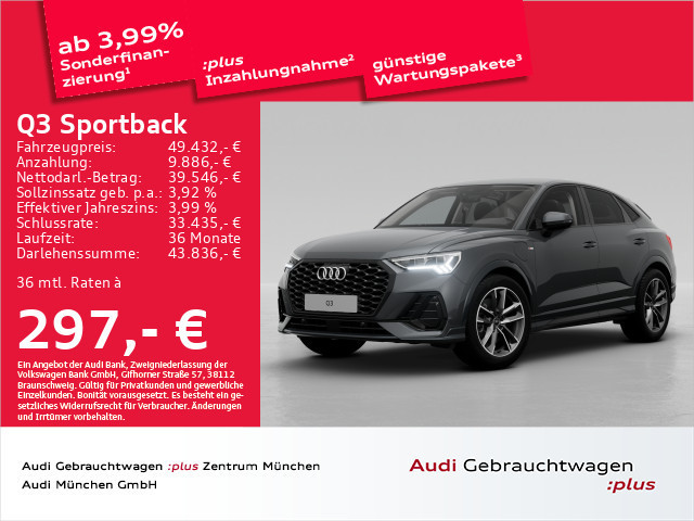 Audi Q3 Sportback S-Line S-Tronic Hybride 45 TFSI