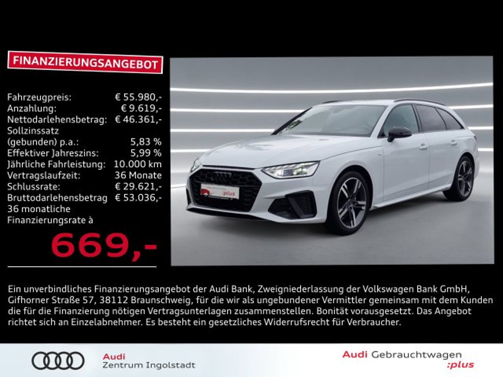 Audi A4 Avant S-Line S-Tronic 35 TDI