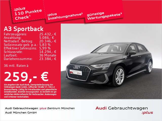 Audi A3 Sportback S-Line S-Tronic 35 TDI