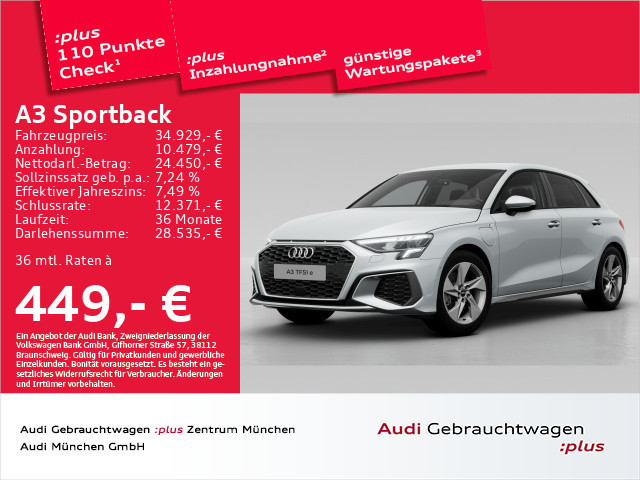 Audi A3 Sportback S-Line S-Tronic Hybride 40 TFSI