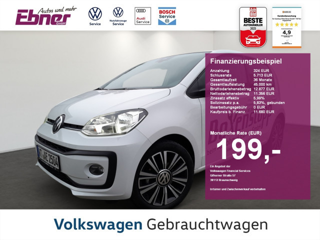 Volkswagen up! 4-TÜRER SITZHZG+BLUETOOTH+LED+NAVI+VB+ALU!