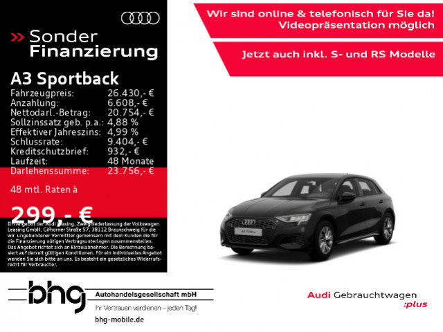 Audi A3 Sportback S-Tronic Hybride 40 TFSI