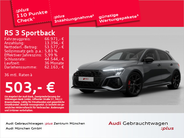 Audi RS3 Sportback Quattro S-Tronic