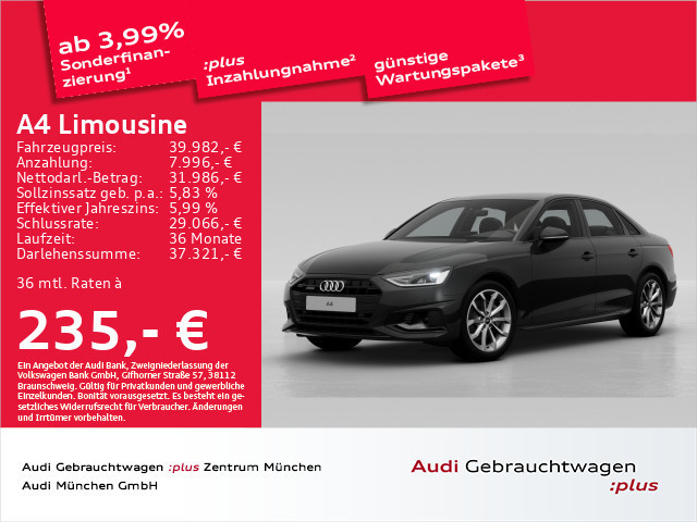 Audi A4 Sedan Quattro S-Tronic 40 TDI