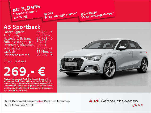 Audi A3 Sportback S-Tronic Hybride 40 TFSI