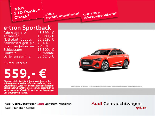 Audi e-tron Sportback Quattro S-Line 55