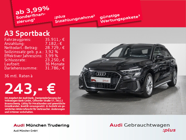 Audi A3 Sportback S-Line S-Tronic 30 TDI