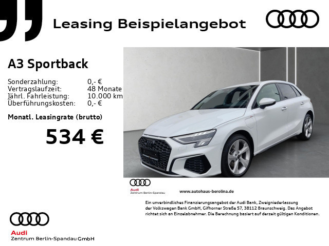 Audi A3 Sportback S-Line S-Tronic Hybride 40 TFSI