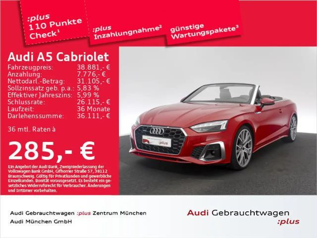 Audi A5 Cabriolet Quattro S-Line S-Tronic 45 TFSI