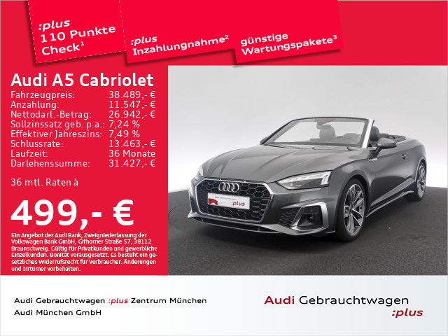 Audi A5 Cabriolet S-Line S-Tronic 40 TFSI