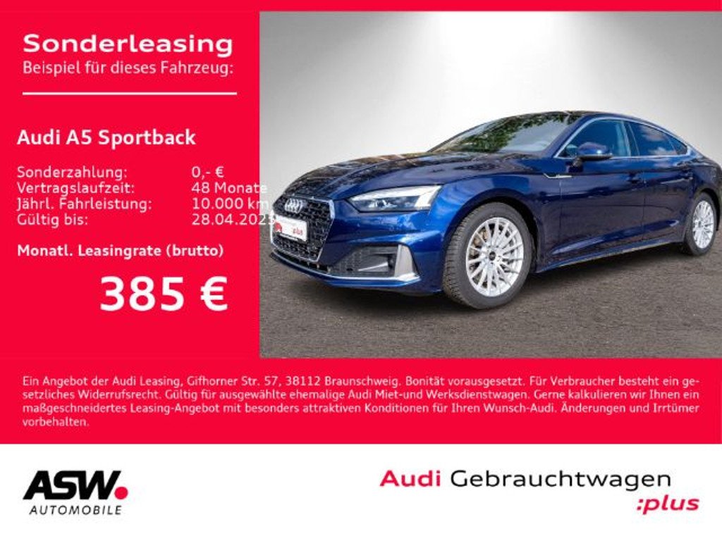 Audi A5 Sportback Quattro S-Tronic 40 TFSI