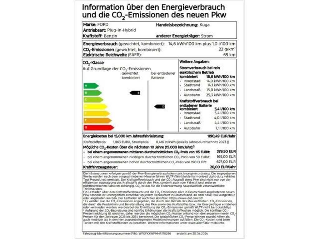 Ford Kuga ST Line Plug in Hybrid Hybrid X