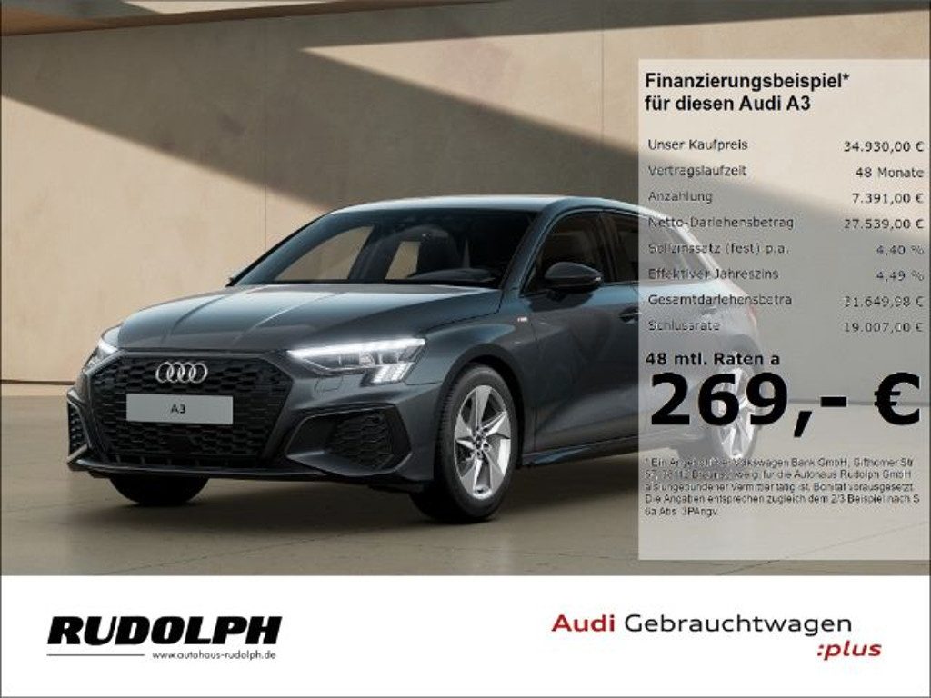Audi A3 Sportback S-Line S-Tronic 35 TFSI