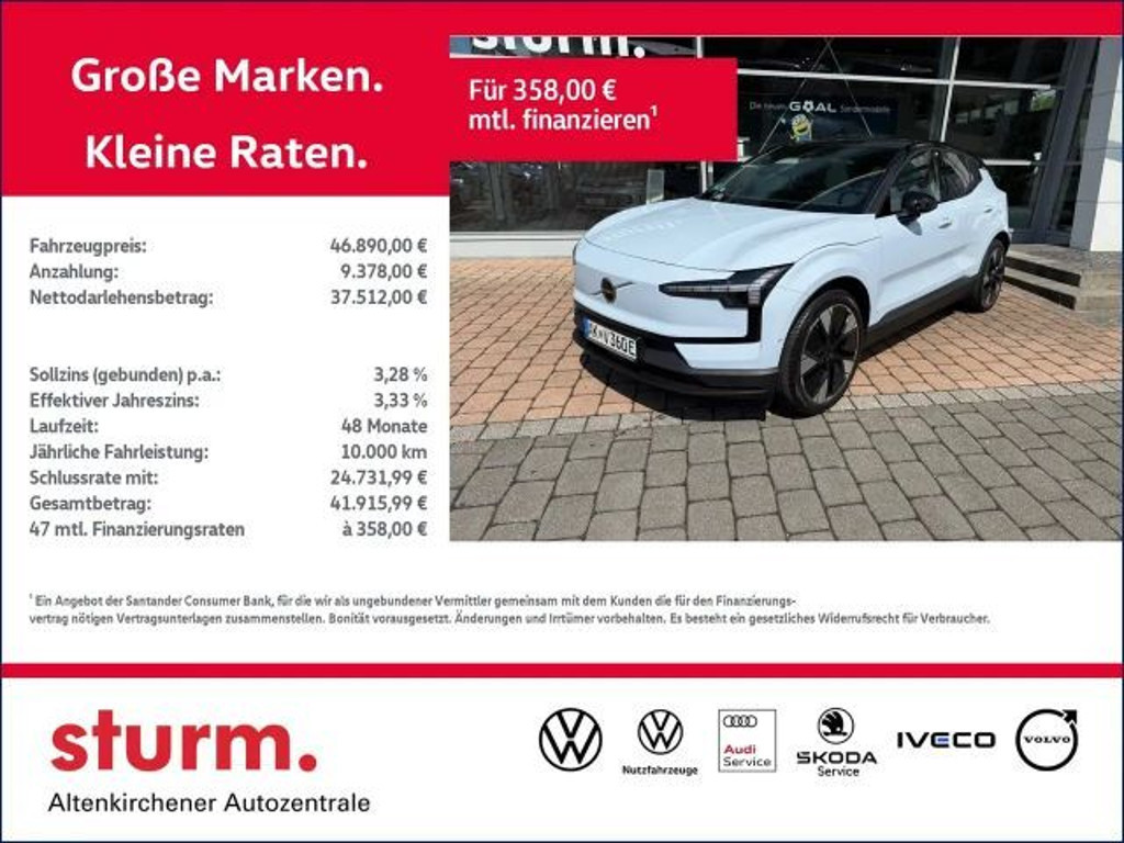 Volvo EX30 AWD Vierwielaandrijving Performance Ultra