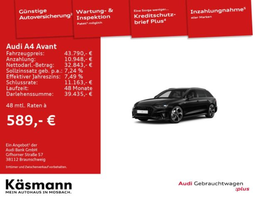 Audi A4 Avant S-Line S-Tronic 35 TFSI