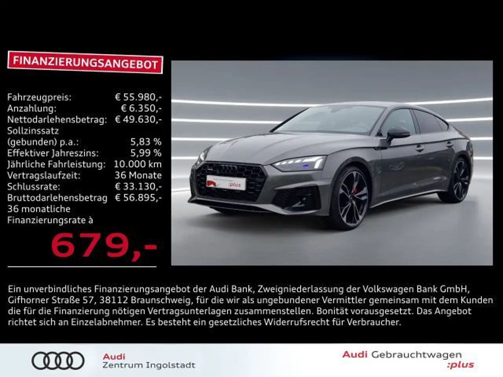 Audi A5 Sportback Quattro S-Line 40 TDI