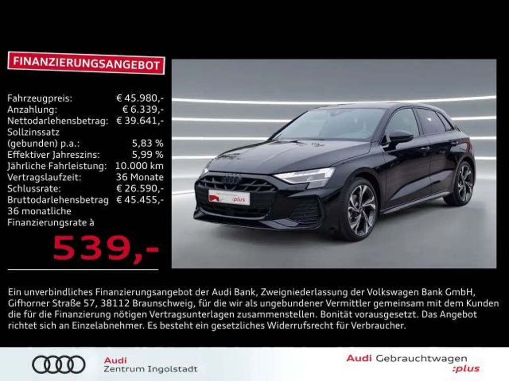 Audi A3 Sportback Sedan S-Line 35 TDI