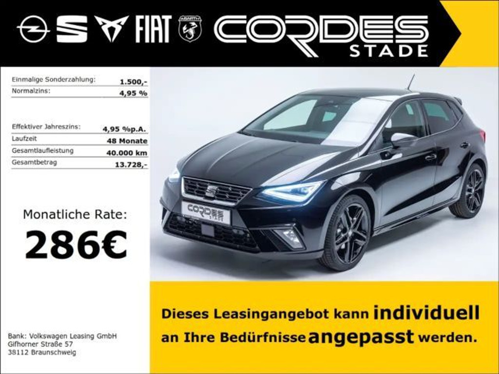 Seat Ibiza FR-lijn 1.0 TSI Black
