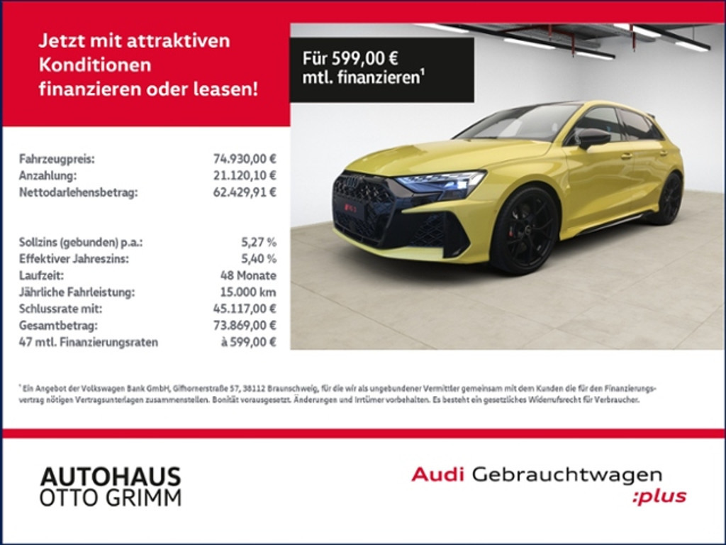 Audi RS3 Sportback Quattro S-Tronic