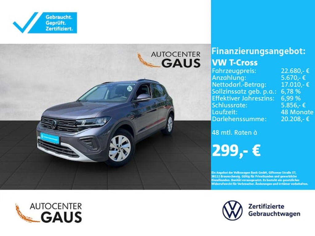 Volkswagen T-Cross Life 1.0 TSI