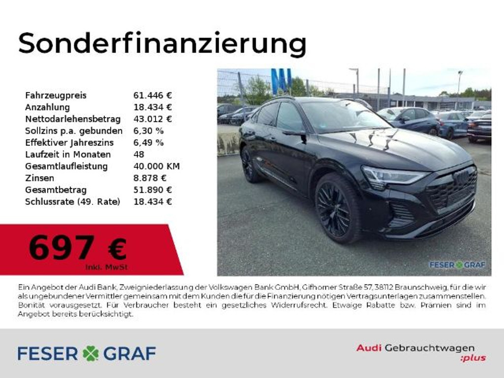 Audi Q8 e-tron Sportback Quattro S-Line 55