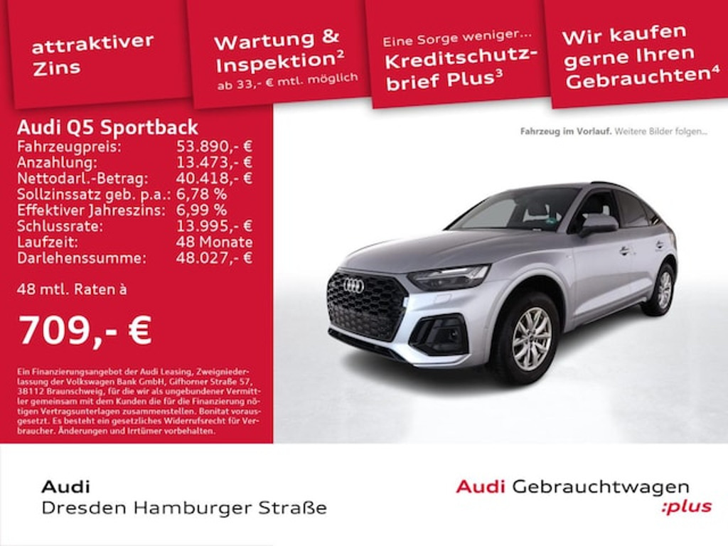 Audi Q5 Sportback Quattro S-Tronic 45 TFSI