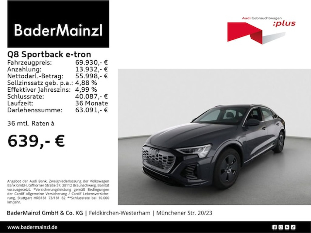 Audi Q8 e-tron Sportback Quattro S-Line 55