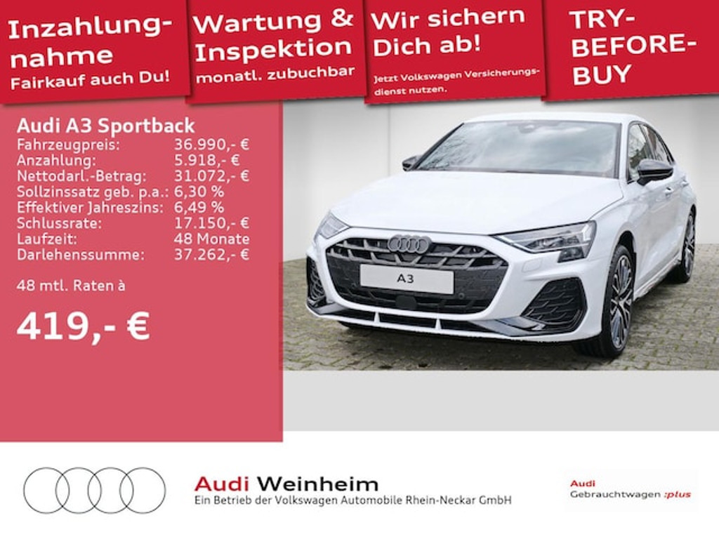 Audi A3 Sportback S-Line S-Tronic 35 TFSI