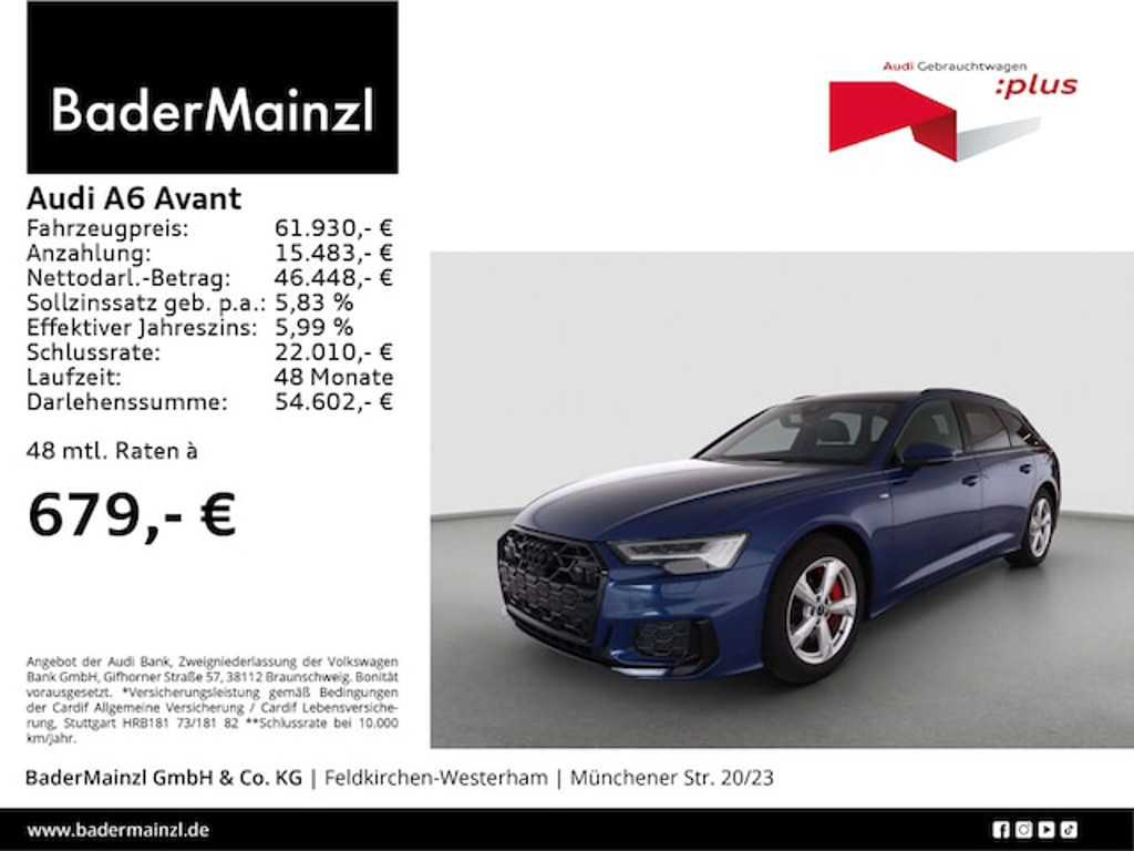 Audi A6 Avant Quattro S-Line S-Tronic Hybride 55 TFSI