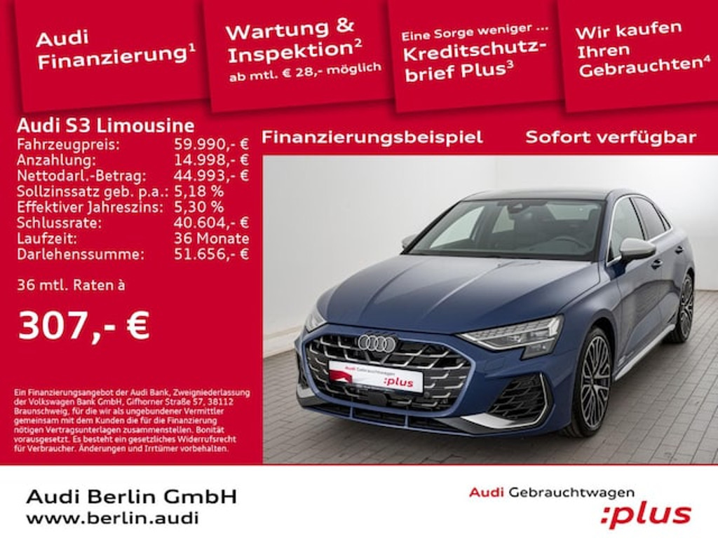 Audi S3 Sedan Quattro S-Tronic