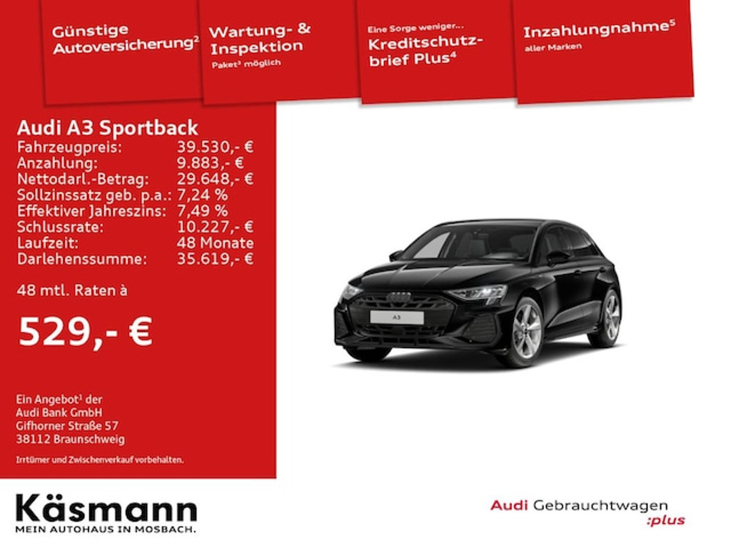 Audi A3 Sportback S-Line S-Tronic 35 TFSI