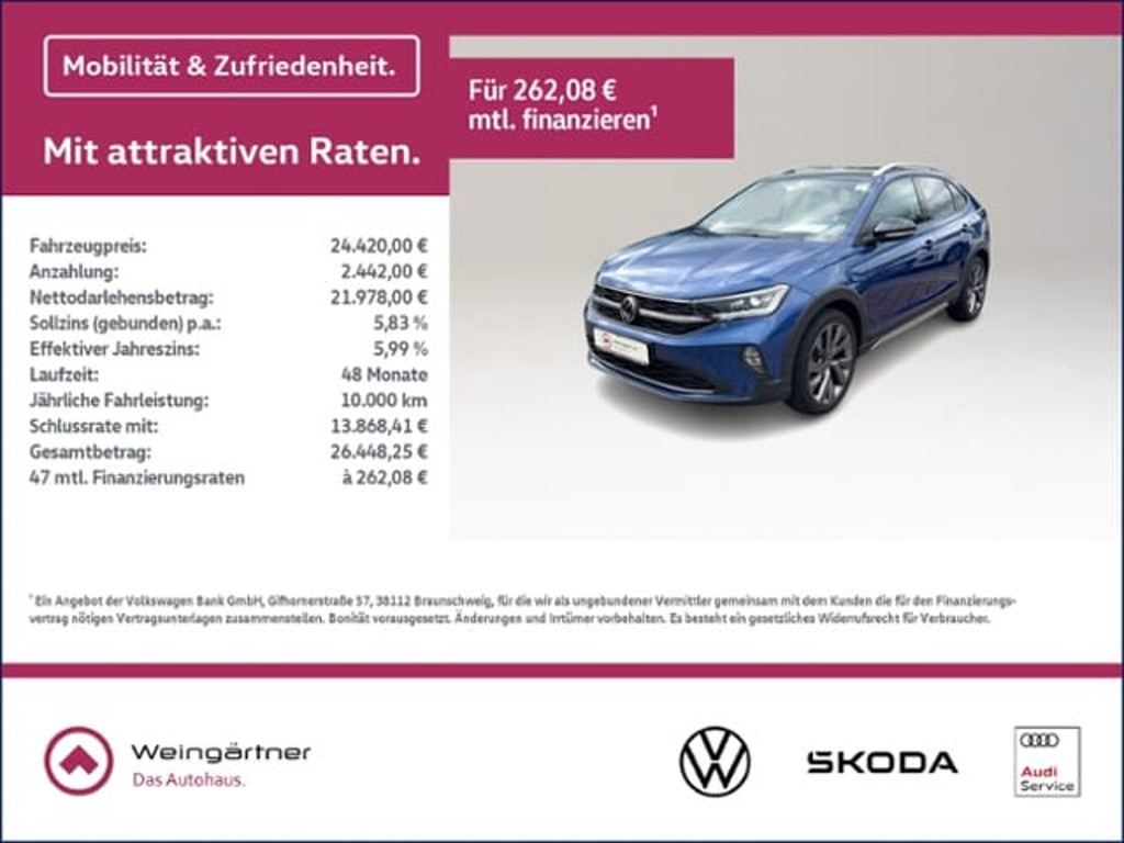 Volkswagen Taigo DSG Style 1.5 TSI IQ.Drive