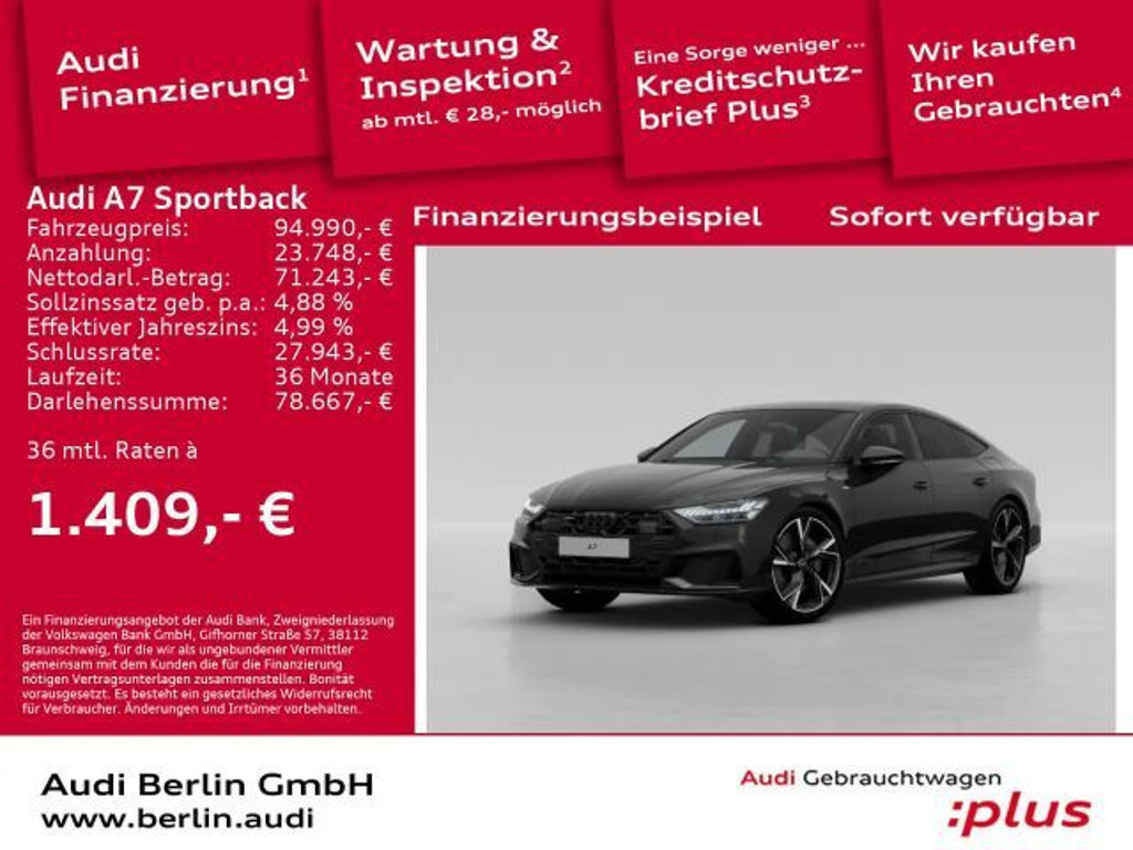 Audi A7 Quattro S-Tronic Hybride 50 TFSI