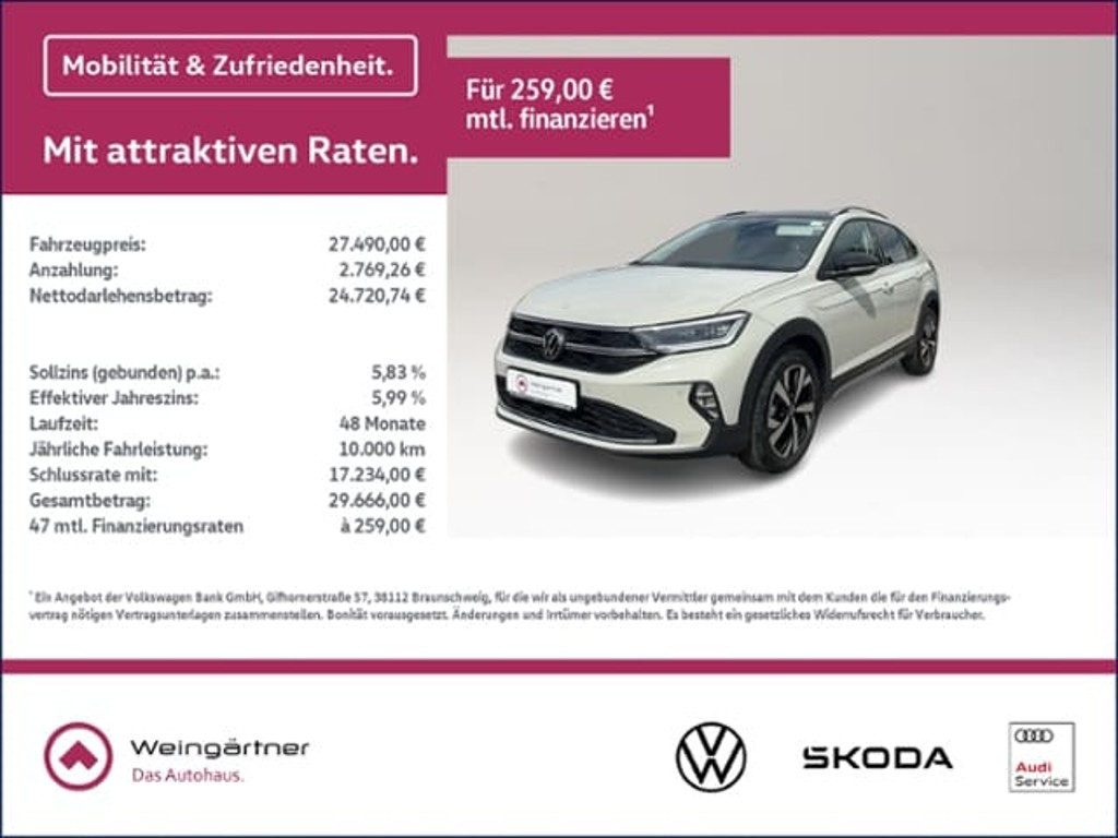 Volkswagen Taigo DSG Style 1.0 TSI IQ.Drive