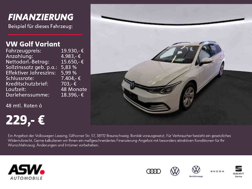 Volkswagen Golf Life Variant 2.0 TDI