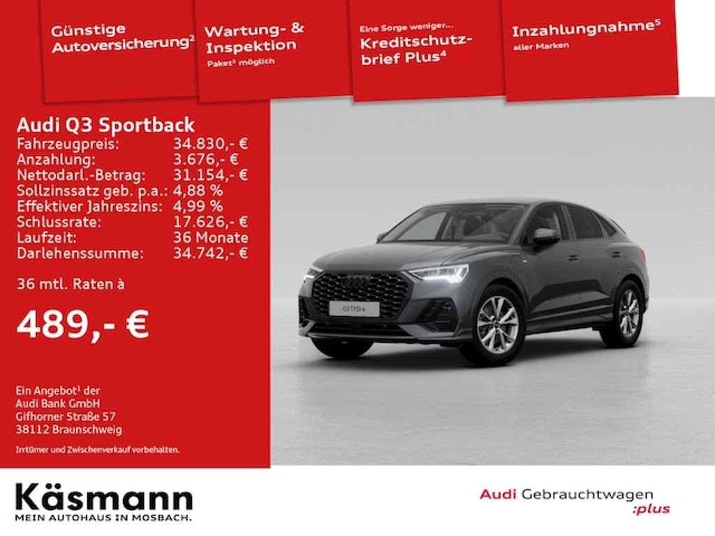 Audi Q3 Sportback S-Line S-Tronic Hybride 45 TFSI