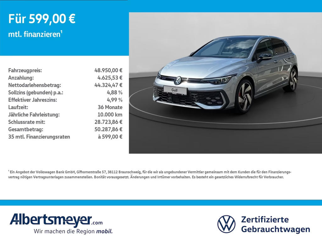 Volkswagen Golf DSG GTE eHybrid Golf VIII