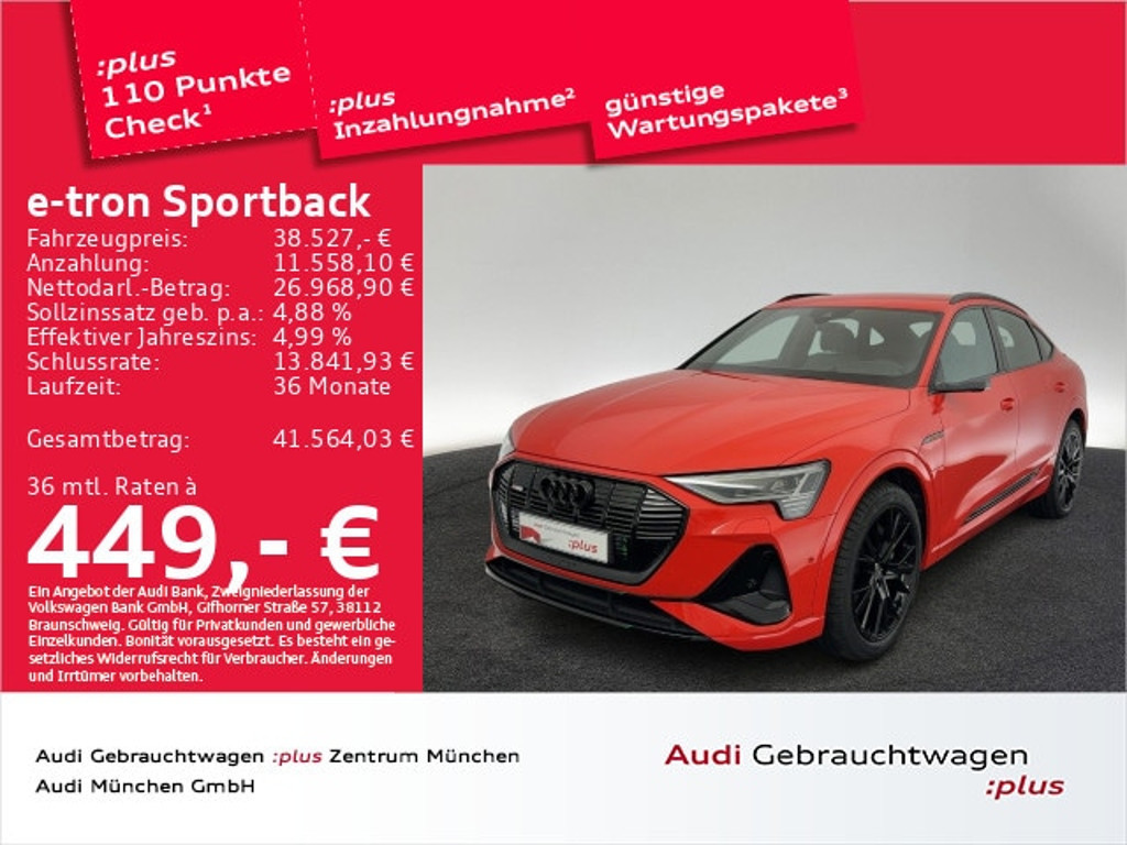 Audi e-tron Sportback Quattro 55