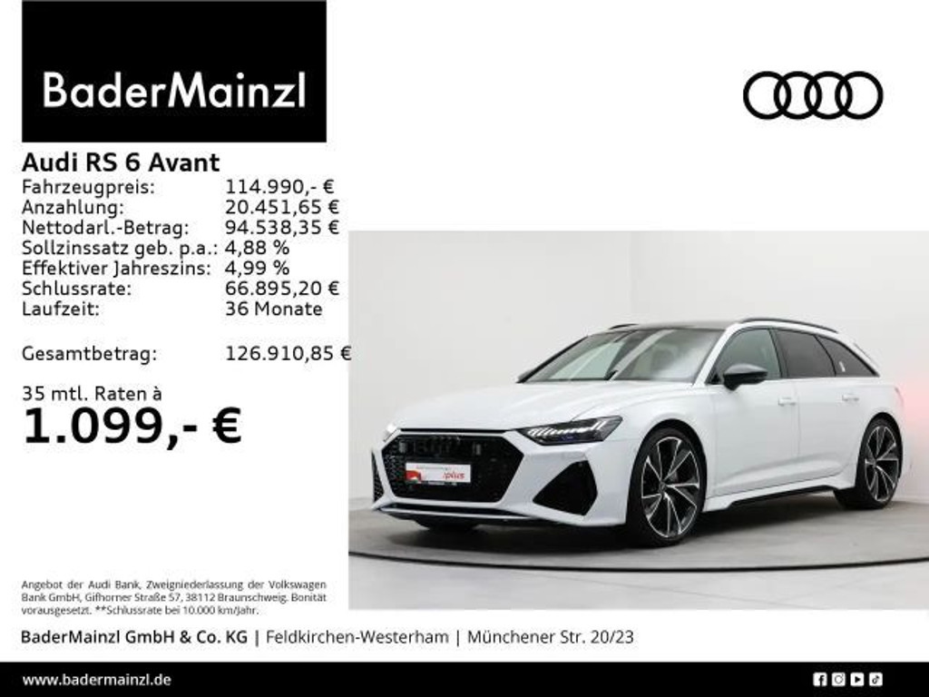 Audi RS6 AHK Matrix HUD Keramik Pano 305km/h