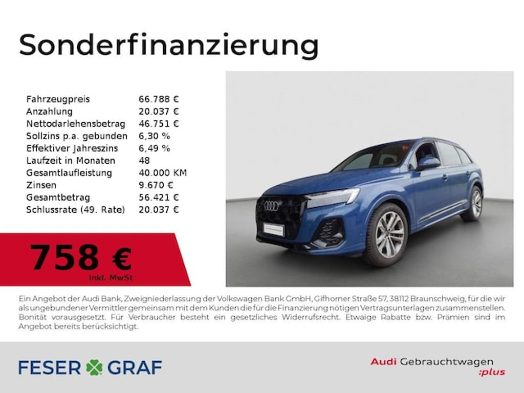 Audi Q7 Quattro S-Line 50 TDI